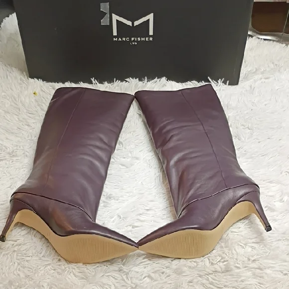New Marc Fisher Gentle Women's Leather Heeled Boots SZ 10 - Picture 12 of 16